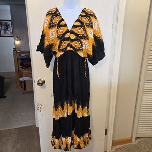 Black and Orange Women's Dress